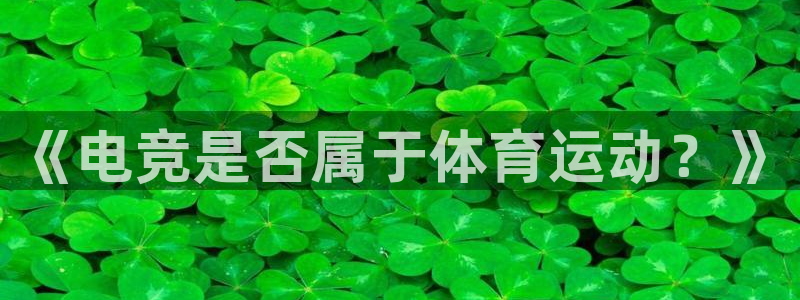 vsport体育官网下载：《电竞是否属于体育运动？》