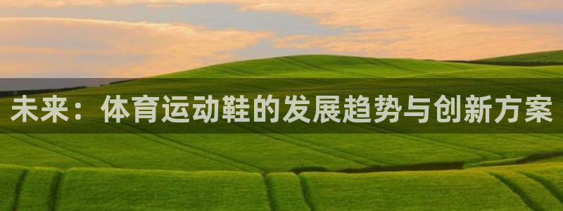 vsport体育官方集团官网：未来：体育运动鞋的发展趋势与创